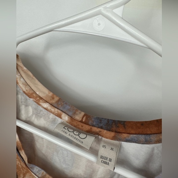 LOGO by Lori Goldstein Tiered tunic shirt dress Pockets size extra large NWOT - Picture 6 of 6